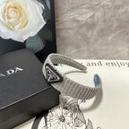 HAIRBAND IN PALE GRAY KNITTED WOOL 381467