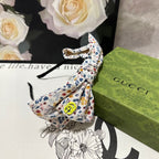 HAIRBAND IN WHITE FLORAL FABRIC 385855