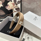 COFFEE BROWN SILK WITH CRYSTAL HAIRBAND 400486
