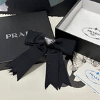 BOW HAIR CLIP IN BLACK FABRIC 406107