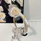 WHITE FABRIC WITH CRYSTAL HAIRBAND 412464