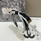 BLACK MIX WHITE SILK HAIRBAND 412467