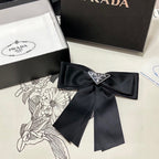 BOW HAIR CLIP IN BLACK RE-NYLON 423593