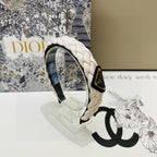 BRAIDED HAIRBAND IN WHITE SOFT LAMBSKIN 432845