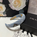 THICK HEADBAND IN BLUE MIX WHITE KNITTED FABRIC 432807