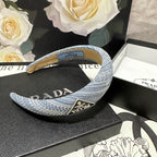 THICK HEADBAND IN BLUE MIX WHITE KNITTED FABRIC 432807