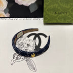 HAIRBAND IN MIDNIGHT BLUE DENIM 432817