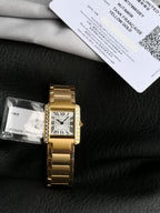 Tank Francaise Gold Case Diamond Bezel