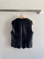 MIUMIU LEATHER VEST STYLE 728