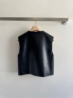 MIUMIU LEATHER VEST STYLE 726
