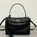 Balenciaga Small Rodeo Bag 29 Black Calfskin Sliver Hardware