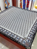 FOULARD 140 CM IN LIGHT GREY FF SILK CASHMERE