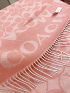 CLASSIC MONOGRAM LOGO WOOL SCARF 195 CM FLAMINGO PINK 316253