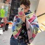 RAINBOW SCARF 180 CM IN COLORFUL CASHMERE AND WOOL 390961