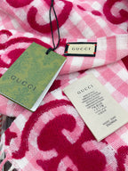 SCARF 220 CM IN BRIGHT PINK MIX WHITE WOOL 401164