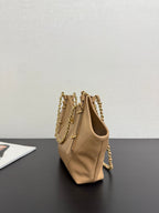 Chanel 2026 Maxi Coco Shopping Tote Bag 30cm Beige Calfskin