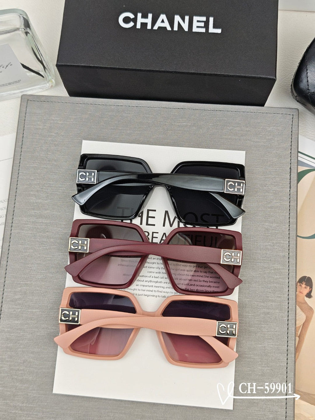 SQUARE SUNGLASSES 59901 IN ACETATE