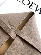 LOEWE 25S PUZZLE FOLD BAG 31 IN TAUPE NAPPA COWHIDE LEATHER