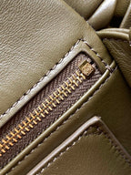 LOEWE 25S PUFFER GOYA BAG 23 IN KHAKI GREEN NAPPA LAMBSKIN