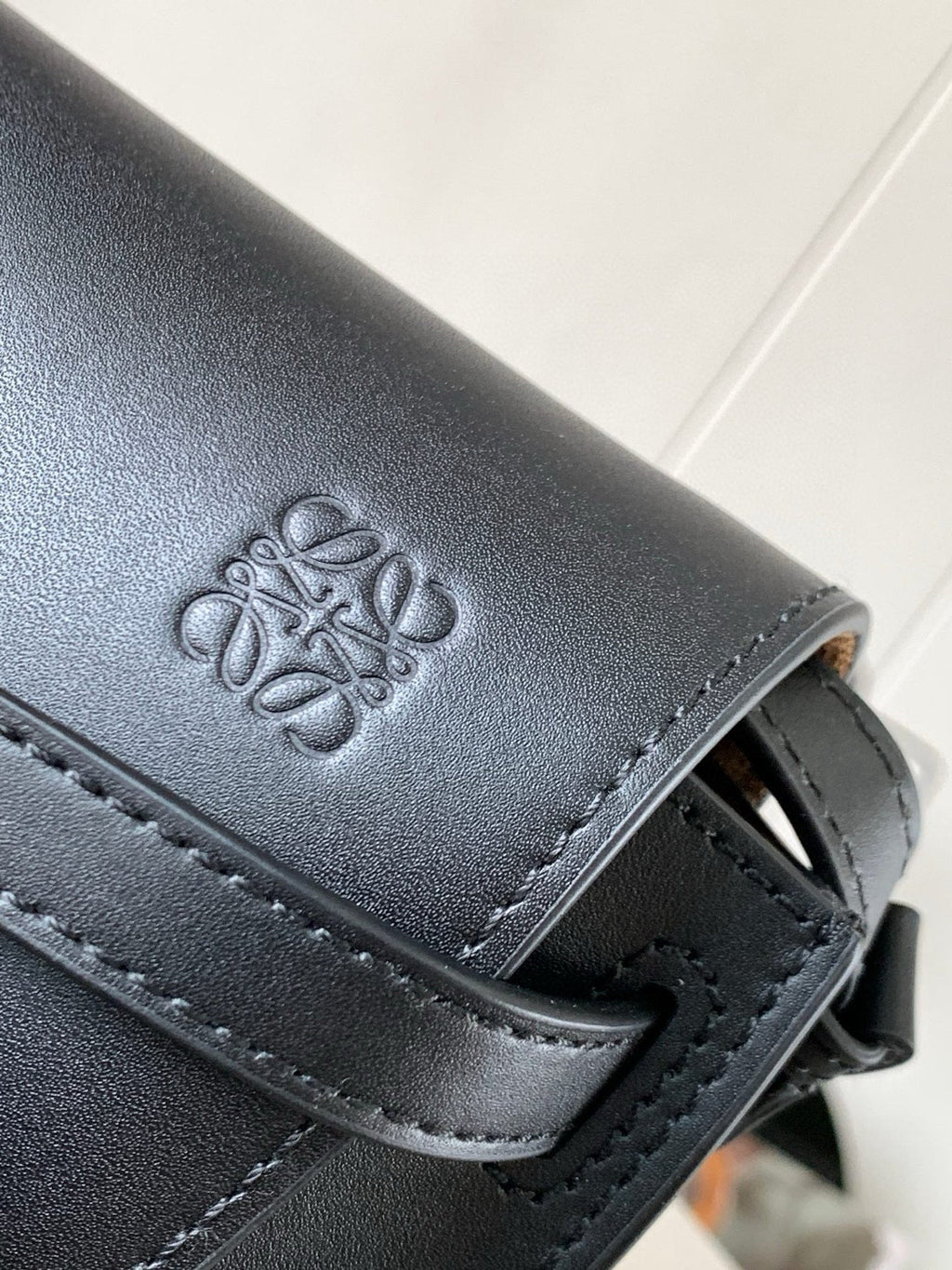 Loewe Mini Gate Dual Bag Black Calfskin