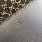 OPHIDIA GG 41 LARGE TOTE BAG IN BLACK DENIM