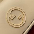 BLONDIE MEDIUM SHOULDER BAG 32 IN BEIGE CALFSKIN GOLD HARDWARE