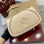 BLONDIE SMALL SHOULDER BAG 26 IN BEIGE CALFSKIN GOLD HARDWARE
