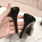 Double C New Camellia High Heel Beige Cream