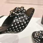 Double C New Camellia High Heel Black/White Caro