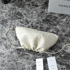 BOTTEGA VENETA 25S DUSTBAG NOTTE 33 IN IVORY CALFSKIN GOLD HARDWARE