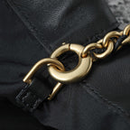BOTTEGA VENETA 25S DUSTBAG NOTTE 33 IN BLACK CALFSKIN GOLD HARDWARE