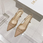 MY DD 25S SLINGBACK PUMP 50MM IN BEIGE GLOSSY CALFSKIN