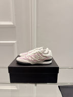 CASUAL SNEAKER IN WHITE AND PURPLE CALFSKIN