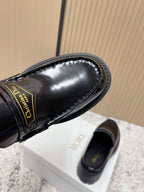 DIOR 25S BOY MULES IN BLACK CALFSKIN