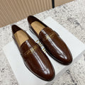 DIOR 25S BOY LOAFERS IN BROWN CALFSKIN