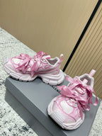 BALENCIAGA 25S 3XL SNEAKERS IN CREAM WHITE MIX PINK PU LEATHER