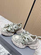 BALENCIAGA 25S 3XL SNEAKERS IN TAUPE GRAY PU LEATHER