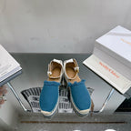 SEE BY ESPADRILLES SANDAL IN CERULEAN BLUE FABRIC AND WHITE CALFSKIN