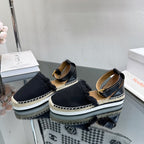 SEE BY CHLOÉ ESPADRILLES SANDAL IN BLACK FABRIC AND CALFSKIN