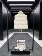 MONCLER 25S DOWN PUFFER VEST IN WHITE 013