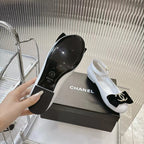 BOW MARY JANE SHOES IN WHITE LAMBSKIN