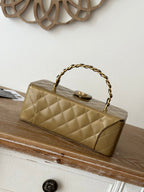 COSMETIC BAG 22 IN CAPE PALLISER SHINY CALFSKIN GOLD HARDWARE