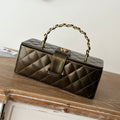 COSMETIC BAG 22 IN MIKADO SHINY CALFSKIN GOLD HARDWARE
