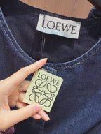 LOEWE SLEEVELESS TOP & STRAIGHT-LEG DENIM PANTS SET STYLE 73