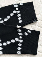 Chanel 25P Cardigan Black Mix White Cashmere 237301