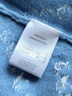 Chanel 25P Cardigan Light Blue Mix White Cashmere 237300