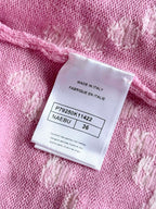 Chanel 25P Cardigan Pink Mix White Cashmere 237302