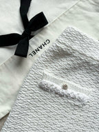 Chanel 25P Mini Skirt White Tweed 237298