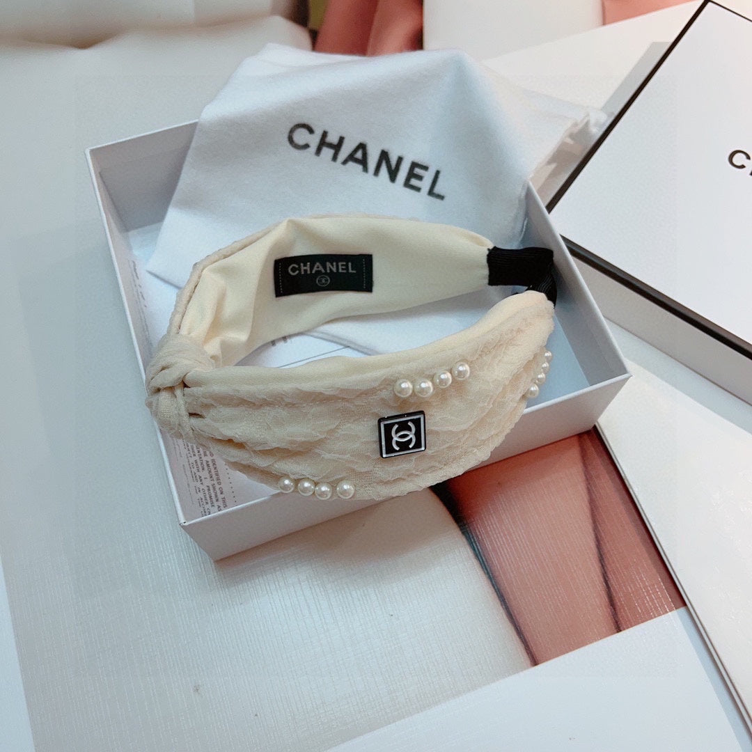 WHITE HAIRBAND WITH PEARL FOR WOMEN 124701