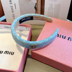 SIMPLE HAIRBAND IN SKY BLUE TWEED 282731